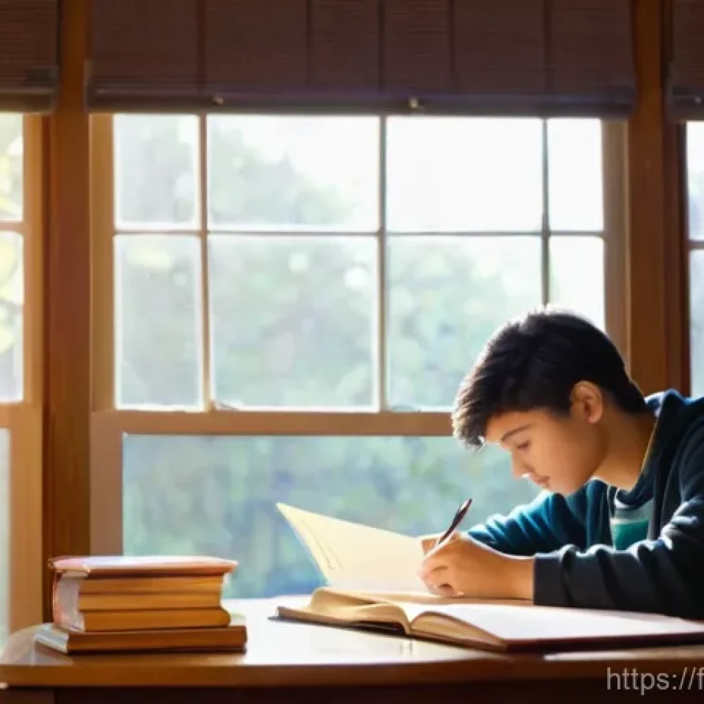 음악이론 시험장 긴장 극복 방법 - **"A young adult student, possibly in their late teens or early twenties, is deeply focused in a bea...