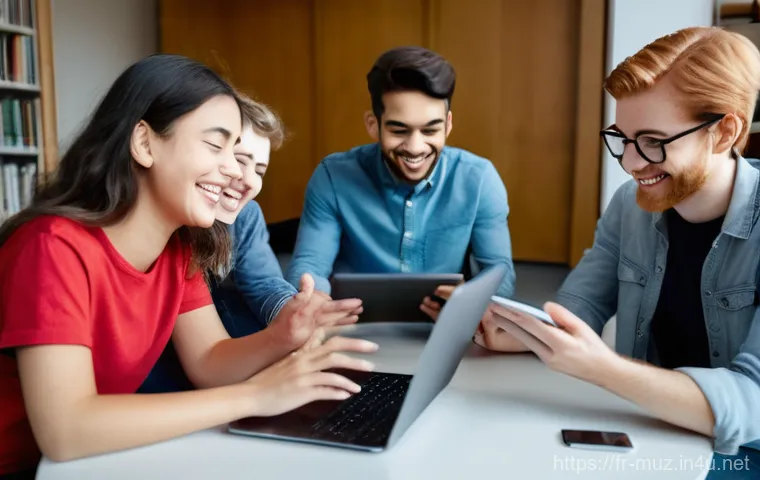 음악이론 시험 대비 스터디 그룹 운영법 - An energetic scene depicting a practical music theory application session. Three to four young adult... 음악이론 시험 대비 스터디 그룹 운영법 - An energetic scene depicting a practical music theory application session. Three to four young adult...